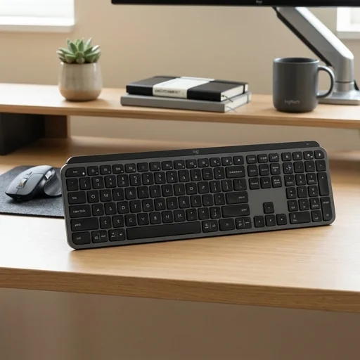 Logitech MX Keys Wireless Keyboard view 3